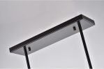 Warehouse of Tiffany Nekane Matte Black and Bronze (4) Light Chandelier