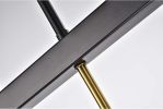 Warehouse of Tiffany Nekane Matte Black and Bronze (4) Light Chandelier