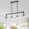 Warehouse of Tiffany Nekane Matte Black and Bronze (4) Light Chandelier