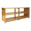 Oceanstar Bamboo Entryway Storage Bench