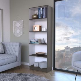 Benzoni Bookcase Matte Gray / White