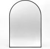 Black 24*36IN Metal Arch mirror