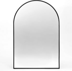 Black 24*36IN Metal Arch mirror