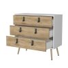 Chase White and Macadamia 3-Drawer Dresser