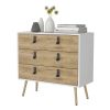 Chase White and Macadamia 3-Drawer Dresser