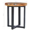 Coffee Table 15.7"x17.7" Solid Teak Wood and Polyresin