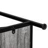 Artisasset Grey MDF Countertop Black Wrought Iron Base 2 Layers Forked Console Table