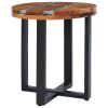 Coffee Table 15.7"x17.7" Solid Teak Wood and Polyresin