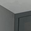 TV Stand Anthracite 41.3"x13.8"x20.5" Steel and Glass