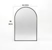 Black 24*36IN Metal Arch mirror
