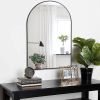 Black 24*36IN Metal Arch mirror