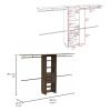 Closet System Pittsburg, Bedroom, Dark Walnut
