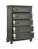 Jackson Modern Style 5-Drawer Chest Made with Wood & Rustic Gray Finish