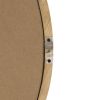D28" Wood Round Mirror, Farmhouse Decor Style Circle Wall Mirror for Living Room Bathroom Entryway