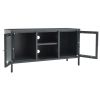 TV Stand Anthracite 41.3"x13.8"x20.5" Steel and Glass