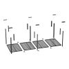 3x8 Black Heavy Duty Overhead Garage Storage Rack