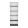 Benzoni Bookcase Matte Gray / White