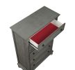 Jackson Modern Style 5-Drawer Chest Made with Wood & Rustic Gray Finish
