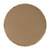 D28" Wood Round Mirror, Farmhouse Decor Style Circle Wall Mirror for Living Room Bathroom Entryway