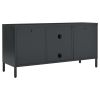 TV Stand Anthracite 41.3"x13.8"x20.5" Steel and Glass