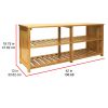 Oceanstar Bamboo Entryway Storage Bench