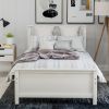Twin Size Wood Platform Bed with Headboard,Footboard and Wood Slat Support