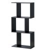 Wooden Multi-Tier S-Shaped Bookcase