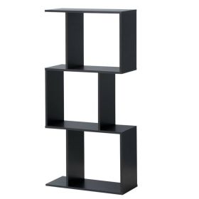 Wooden Multi-Tier S-Shaped Bookcase (size: 3tier)