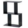 Wooden Multi-Tier S-Shaped Bookcase