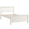 Twin Size Wood Platform Bed with Headboard,Footboard and Wood Slat Support