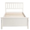 Twin Size Wood Platform Bed with Headboard,Footboard and Wood Slat Support