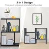 Wooden Multi-Tier S-Shaped Bookcase