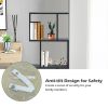 Wooden Multi-Tier S-Shaped Bookcase