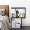 Wooden Multi-Tier S-Shaped Bookcase