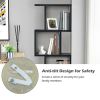 Wooden Multi-Tier S-Shaped Bookcase