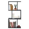 Wooden Multi-Tier S-Shaped Bookcase