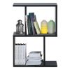 Wooden Multi-Tier S-Shaped Bookcase