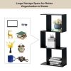 Wooden Multi-Tier S-Shaped Bookcase