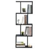 Wooden Multi-Tier S-Shaped Bookcase