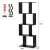 Wooden Multi-Tier S-Shaped Bookcase