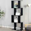 Wooden Multi-Tier S-Shaped Bookcase