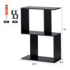 Wooden Multi-Tier S-Shaped Bookcase