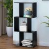 Wooden Multi-Tier S-Shaped Bookcase