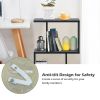 Wooden Multi-Tier S-Shaped Bookcase