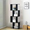 Wooden Multi-Tier S-Shaped Bookcase