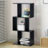 Wooden Multi-Tier S-Shaped Bookcase