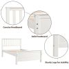 Twin Size Wood Platform Bed with Headboard,Footboard and Wood Slat Support