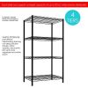Heavy Duty Steel 4-Shelf Wire Rack